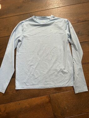 Vineyard Vines Men's Light Blue Long-Sleeve Performance Tee